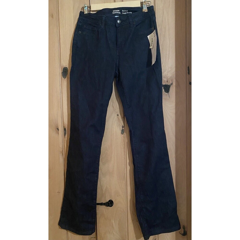 Amazon Essentials Jeans Women's Mid-Rise Slim Bootcut, Blue Size 6